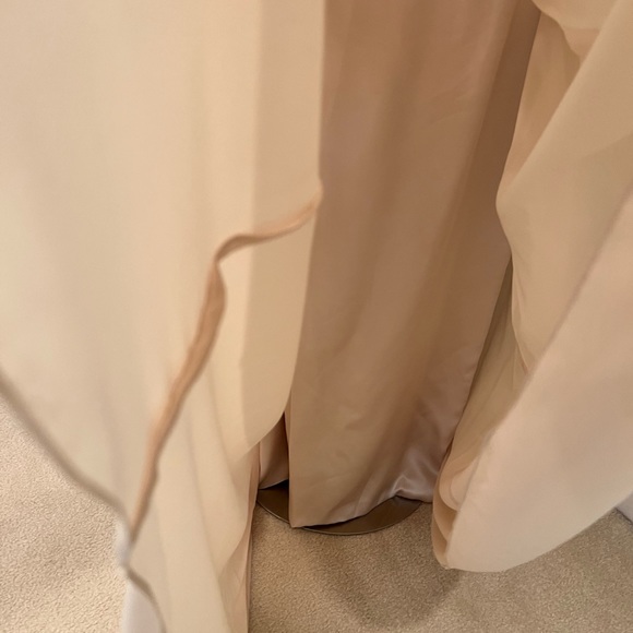 Custom formal long gown dress with train size 16 18 1X 2X Plus Size nude - Picture 4 of 11